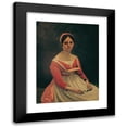 thumbnail image 1 of Jean-Baptiste-Camille Corot 11x14 Black Modern Framed Museum Art Print Titled - Madame Legois (1840-1845), 1 of 5