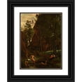 thumbnail image 1 of Jean-Baptiste-Camille Corot 11x14 Black Ornate Wood Framed Double Matted Museum Art Print Titled: Diane in Bath, 1 of 5