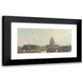 thumbnail image 1 of Jean-Baptiste-Camille Corot 18x11 Black Modern Framed Museum Art Print Titled - View of the Pantheon in Paris (‘View of the Pantheon, Paris’), 1 of 5
