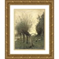 thumbnail image 1 of Jean-Baptiste-Camille Corot 19x24 Gold Ornate Framed and Double Matted Museum Art Print Titled - Landscape with Pollard Willows (1840 - 1875), 1 of 4