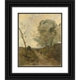 thumbnail image 1 of Jean-Baptiste-Camille Corot 20x24 Black Ornate Framed Double Matted Museum Art Print Titled: Surroundings of Arleux, a Peasant Woman Leading a Cow to Pasture, Morning Effect (1865-, 1 of 5