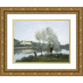 thumbnail image 1 of Jean-Baptiste-Camille Corot 24x19 Gold Ornate Framed and Double Matted Museum Art Print Titled - Ville-D'Avray (C. 1865), 1 of 4