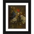 thumbnail image 1 of Jean-Baptiste Carpeaux 14x18 Black Ornate Wood Framed Double Matted Museum Art Print Titled - Flowers of the Fields (Poppy, Marguerite and Blueberry) (1874), 1 of 5