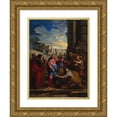 thumbnail image 1 of Jean-Baptiste Corneille 15x18 Gold Ornate Wood Frame and Double Matted Museum Art Print Titled - Christ and the Centurion (1690), 1 of 4