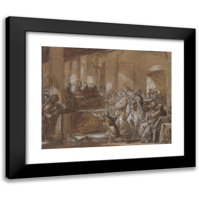 Jean-Baptiste Deshays 14x12 Black Modern Framed Museum Art Print Titled ...