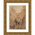 thumbnail image 1 of Jean Baptiste Edmond Allouard 11x14 Gold Ornate Wood Frame and Double Matted Museum Art Print Titled - Ruins of the Castle of Saint-Cloud; the Entrance Hall. (1875), 1 of 4