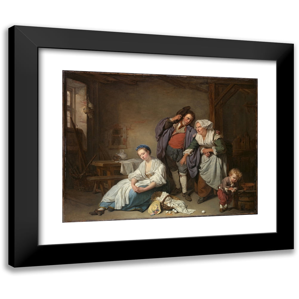 Jean-Baptiste Greuze 24x20 Gold Ornate Framed and Double Matted