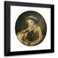 thumbnail image 1 of Jean-Baptiste Greuze 20x23 Black Modern Framed Museum Art Print Titled - Boy with a Dog (C. 1757), 1 of 5