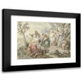 thumbnail image 1 of Jean-Baptiste Le Prince 14x11 Black Modern Framed Museum Art Print Titled - The Invention of Moses (1744 - 1781), 1 of 5