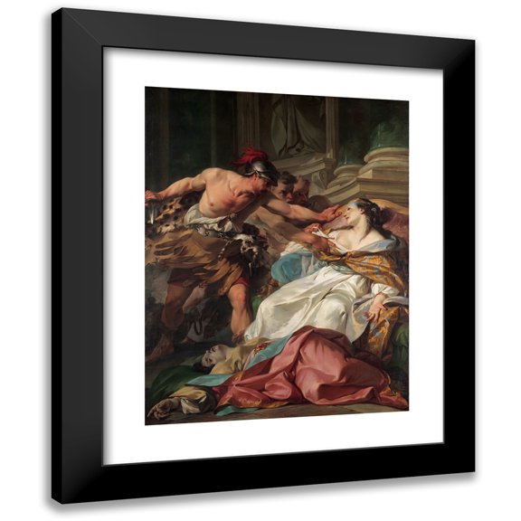 Jean Baptiste Marie Pierre 15x18 Black Modern Framed Museum Art Print Titled - The Death of Harmonia (ca. 1740-41)