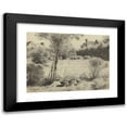 thumbnail image 1 of Jean-Baptiste Millet 14x11 Black Modern Framed Museum Art Print Titled - Sunlit Garden, 1 of 5