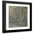 thumbnail image 1 of Jean-Baptiste Oudry 12x14 Black Modern Framed Museum Art Print Titled - The Arrival of the Operator in the Hotel (1727), 1 of 5