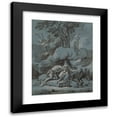 thumbnail image 1 of Jean-Baptiste Oudry 12x14 Black Modern Framed Museum Art Print Titled - The Dream of an Inhabitant of Mogul (La Fontaine, Fables, Xi, 4) (1732), 1 of 5