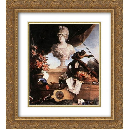 Jean Baptiste Oudry 2x Matted 20x22 Gold Ornate Framed Art Print 'Allegory of Europe'