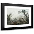 thumbnail image 1 of Jean-Baptiste Pillement 24x19 Black Modern Framed Museum Art Print Titled - Pastoral Landscape (1790), 1 of 5