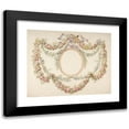 thumbnail image 1 of Jean-Baptiste Pillement 24x20 Black Modern Framed Museum Art Print Titled - Floral Swags Framing an Empty Oval, 1 of 5