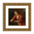 thumbnail image 1 of Jean-Baptiste Santerre 20x20 Gold Ornate Framed and Double Matted Museum Art Print Titled - The Penitent Magdalene, 1 of 4