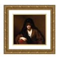 thumbnail image 1 of Jean-Baptiste Santerre 22x20 Gold Ornate Framed and Double Matted Museum Art Print Titled - Veiled Woman, 1 of 4