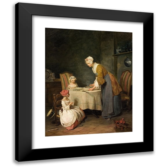 Jean-Baptiste-Siméon Chardin 15x18 Black Modern Framed Museum Art Print Titled - Saying Grace