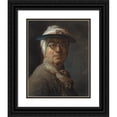 thumbnail image 1 of Jean-Baptiste-Siméon Chardin 15x18 Black Ornate Wood Framed Double Matted Museum Art Print Titled - Self-Portrait with a Visor (C. 1776), 1 of 5