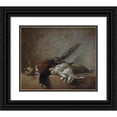 thumbnail image 1 of Jean-Baptiste-Siméon Chardin 17x15 Black Ornate Wood Framed Double Matted Museum Art Print Titled - Still Life with Game (Probably 1750s), 1 of 5