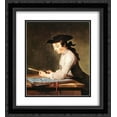 thumbnail image 1 of Jean Baptiste Simeon Chardin 2x Matted 20x24 Black Ornate Framed Art Print 'The Draughtsman', 1 of 2