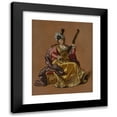 thumbnail image 1 of Jean Baptiste Vanmour 20x24 Black Modern Framed Museum Art Print Titled - Lady Playing an Archlute, 1 of 5
