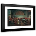 thumbnail image 1 of Jean Baptiste Vanmour 24x19 Black Modern Framed Museum Art Print Titled - Dinner at the Palace in Honour of an Ambassador, 1 of 5