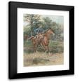 thumbnail image 1 of Jean-Baptiste Édouard Detaille 19x24 Black Modern Framed Museum Art Print Titled - Hunter on Horseback (Soldier on Horseback) (1885), 1 of 5