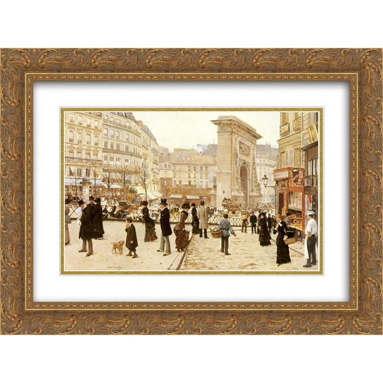 Jean Beraud 2x Matted 24x20 Gold Ornate Framed Art Print 'Le