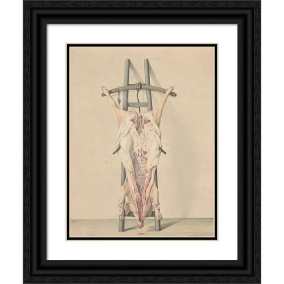 Jean Bernard 12x14 Black Ornate Wood Framed Double Matted Museum Art Print Titled: Gender Pig (1796)