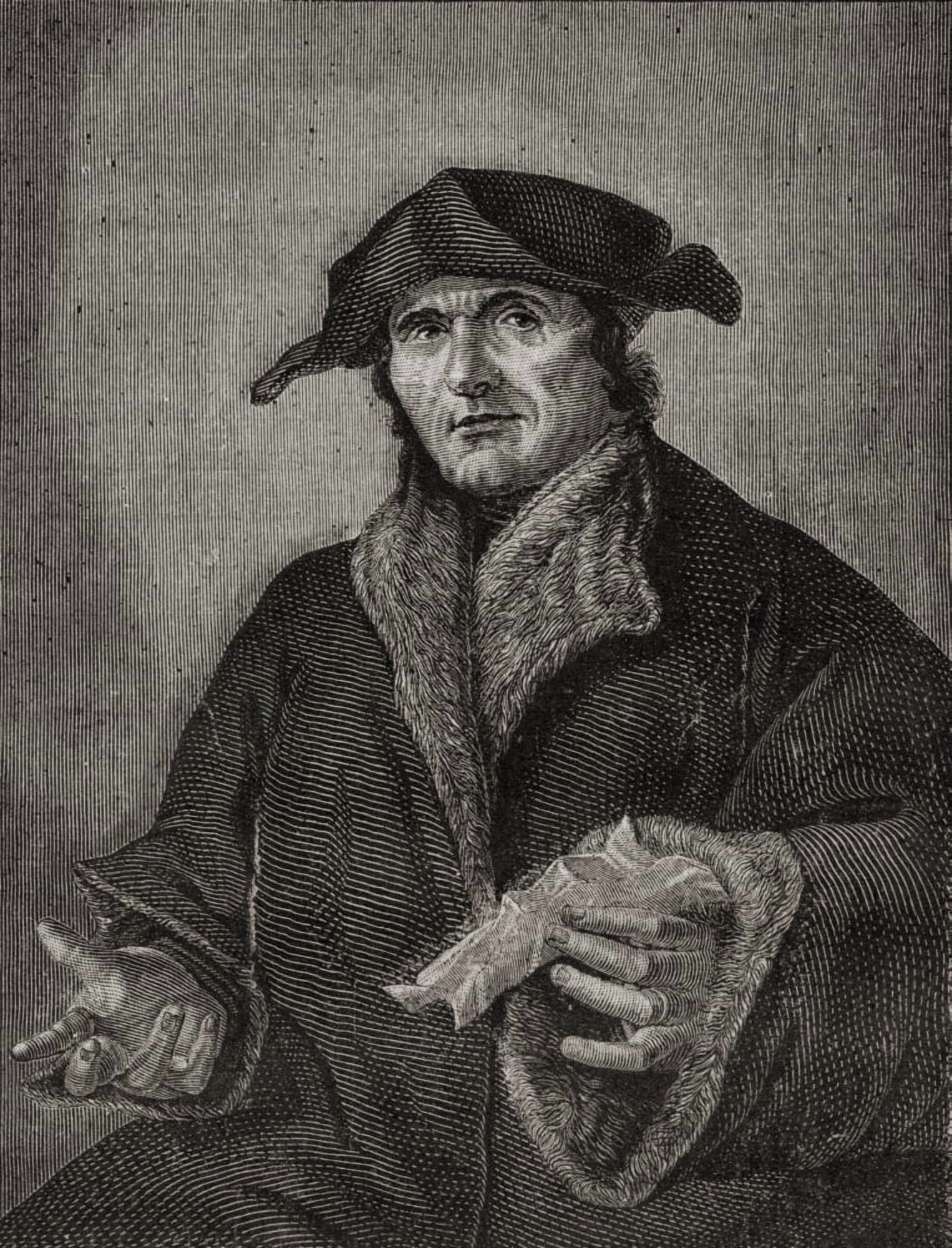 Jean Calvin1509-1564 French Reformer And Theologian From Histoire De La Revolution Francaise By Louis Blanc Canvas Art - Ken Welsh Design Pics (13 x 17)