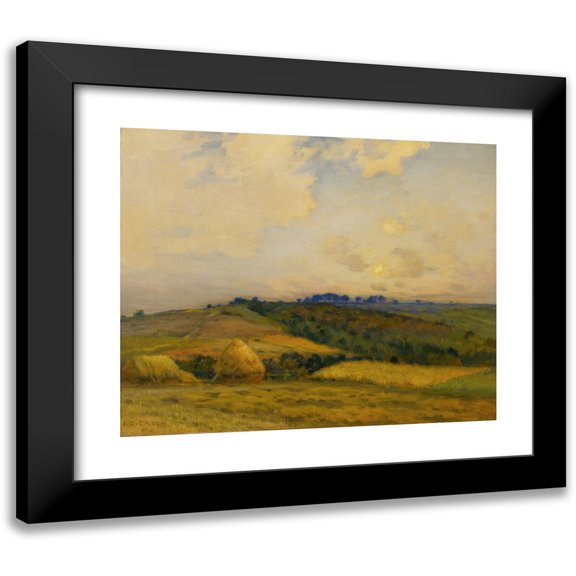 Jean Charles Cazin 14x12 Black Modern Framed Museum Art Print Titled - After the Harvest
