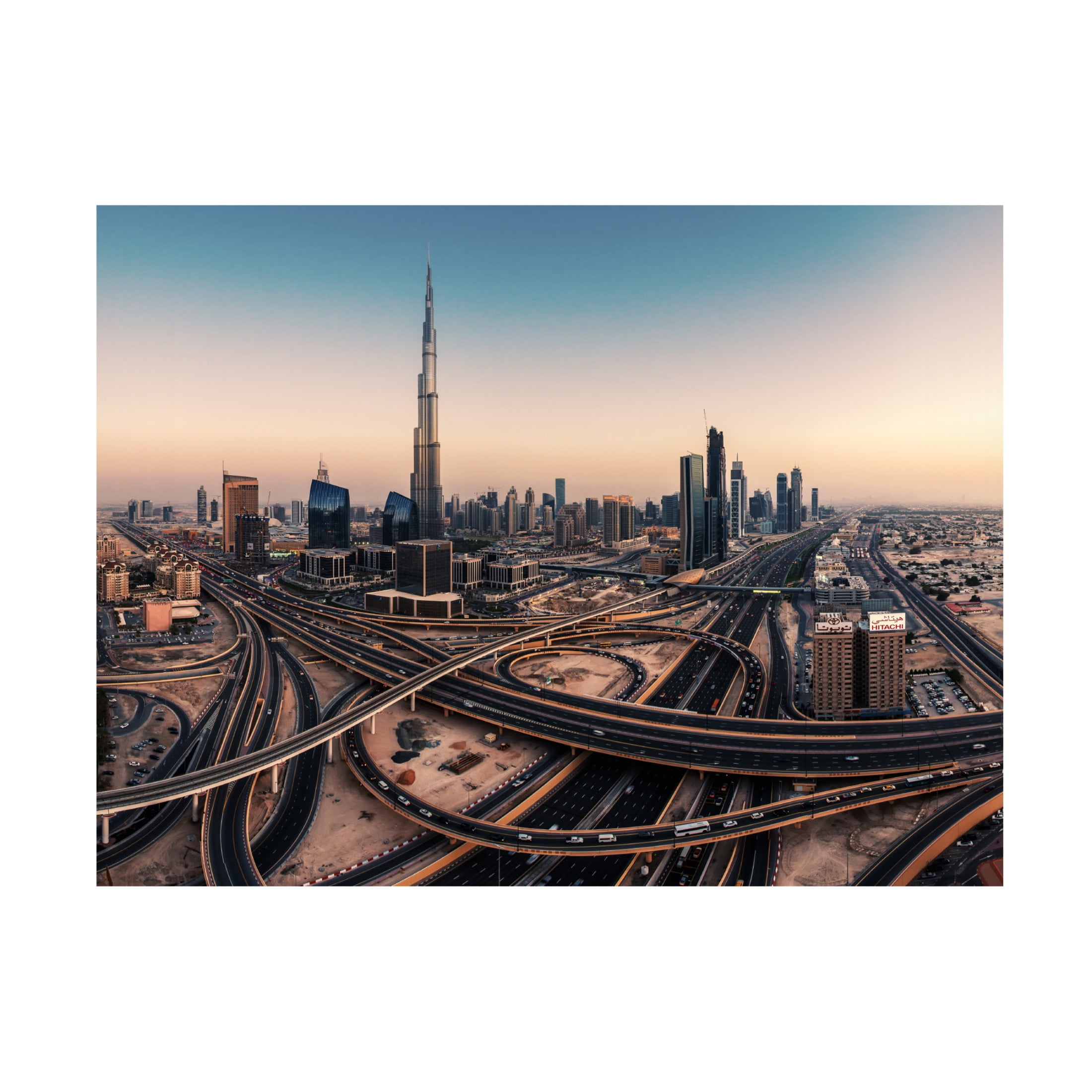 Jean Claude Castor 'Dubai Skyline Panorama' Canvas Art - 47 x 35 Inches