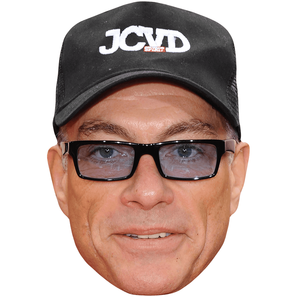 JeanClaude Van Damme (Cap) Celebrity Mask, Flat Card Face, Fancy Dress