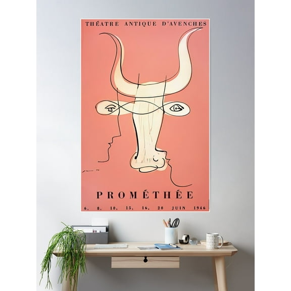 Jean Cocteau Artwork Poster Wall Art, Modern Wall Decor For Living Room Bedroom, 12x18 UNFRAMED