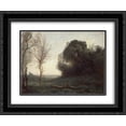 thumbnail image 1 of Jean Corot 2x Matted 24x20 Black Ornate Framed Art Print 'Morning', 1 of 2