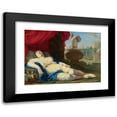 thumbnail image 1 of Jean Daret 18x14 Black Modern Framed Museum Art Print Titled - Young Sleeping Woman Also Says ‘La Belle Du Canet’, 1 of 5