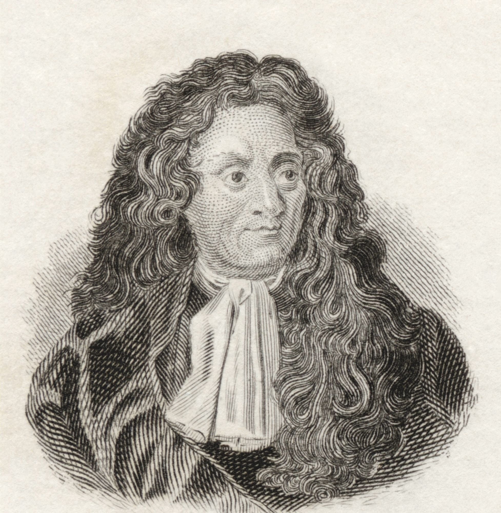 Jean De La Fontaine 1621 To 1695 French Fabulist And Poet From Crabbs Historical Dictionary Published 1825 Canvas Art - Ken Welsh Design Pics (24 x 24)