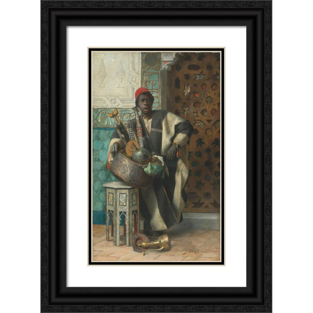 Jean Discart 11x14 Black Ornate Wood Framed Double Matted Museum Art ...