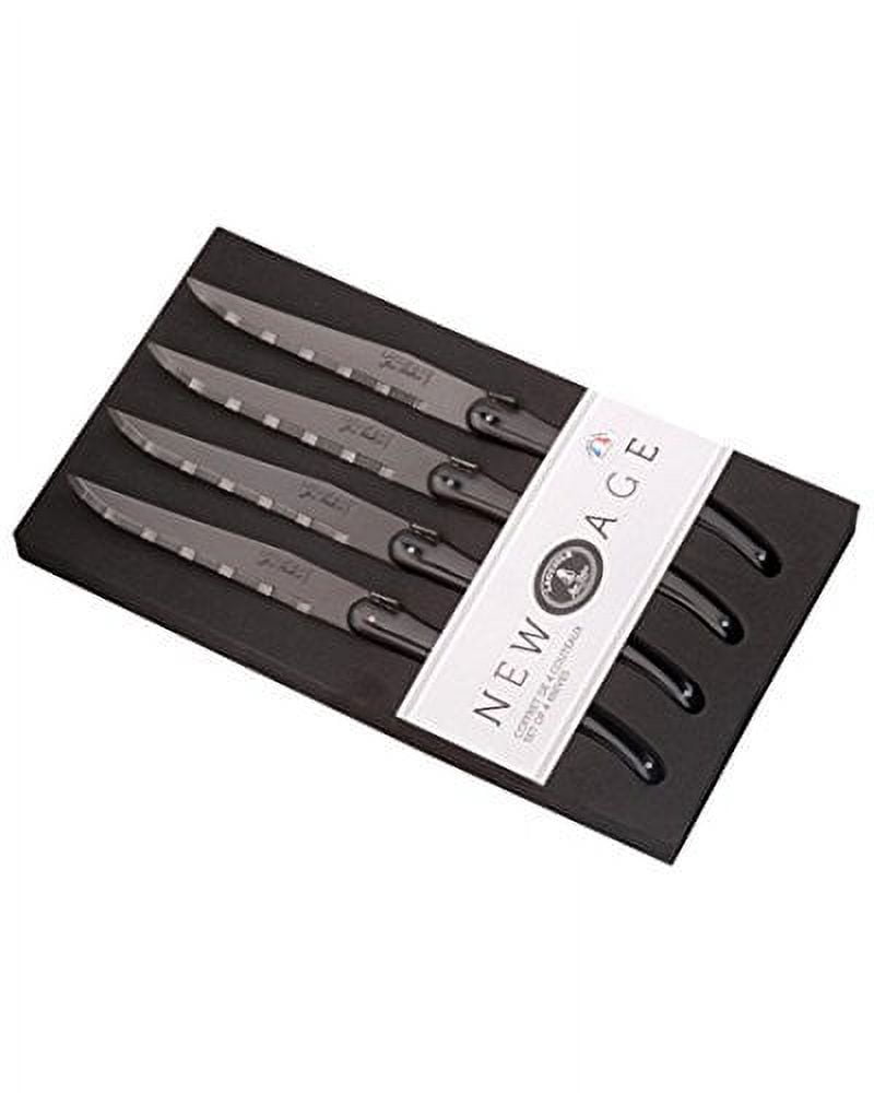 Jean Dubost 4pc New Age Black steak knives, one size