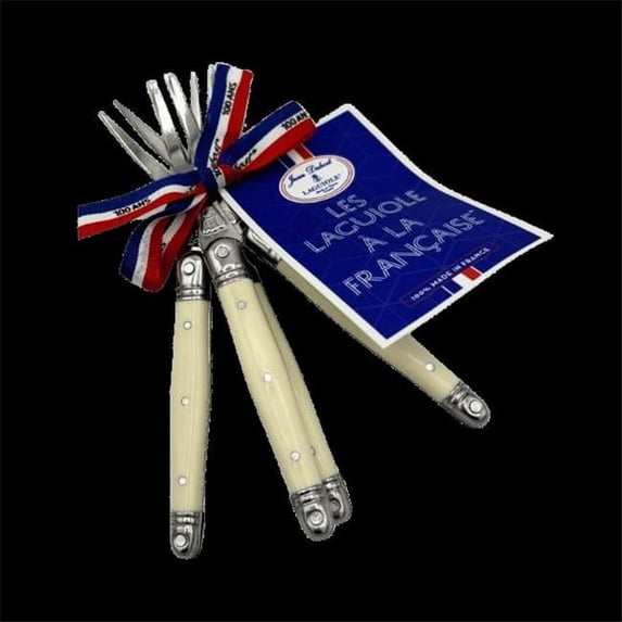 Jean Dubost JD05-0424.IVO Cocktail Fork, Ivory - 4 Piece