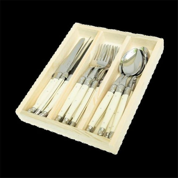 Jean Dubost JD09018.IVO Flatware Set, Ivory - 18 Piece