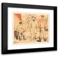thumbnail image 1 of Jean Emile Laboureur 13x12 Black Modern Framed Museum Art Print Titled - Three Fishermen on the Kade (1924), 1 of 5