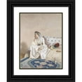 thumbnail image 1 of Jean-Etienne Liotard 12x14 Black Ornate Wood Framed Double Matted Museum Art Print Titled: Marie Fargues, the Painter's Wife (1756 - 1758), 1 of 5