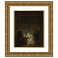 thumbnail image 1 of Jean-Frédéric Schall 12x14 Gold Ornate Wood Frame and Double Matted Museum Art Print Titled - The Torture of the Vestal, 1 of 4