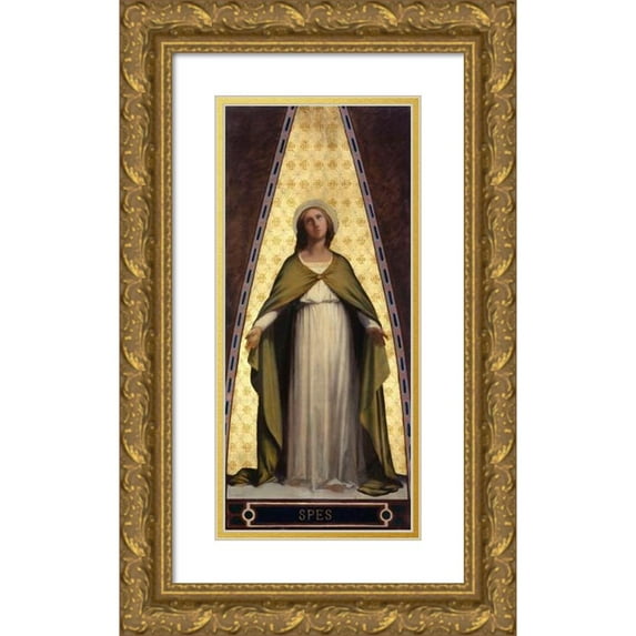 Jean-François Brémond 8x14 Gold Ornate Wood Frame and Double Matted Museum Art Print Titled - Spes (1843)