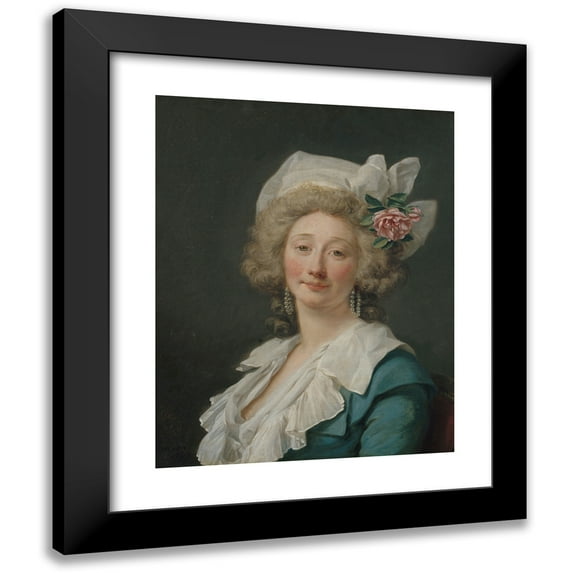 Jean-François Gilles Colson 15x18 Black Modern Framed Museum Art Print Titled - Portrait of a Woman. (1787)