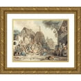 thumbnail image 1 of Jean François Janinet 18x14 Gold Ornate Wood Frame and Double Matted Museum Art Print Titled - The Harvesters’ Lunch (1774), 1 of 4