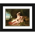 thumbnail image 1 of Jean François Léonor Mérimée 18x14 Black Ornate Wood Framed Double Matted Museum Art Print Titled - Erigone and Bacchus, 1 of 5